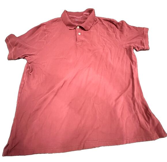 Burgundy Other - HB Polo Shirt Mens 3XLT Burgundy Short Sleeve Cotton Big Tall Casual Classic